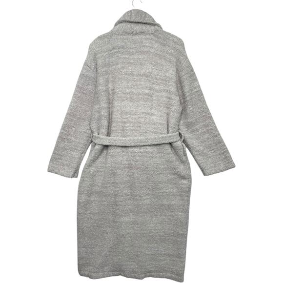 Barefoot Dreams Cozy Chic Robe Womens 2 Tan Solid Long Sleeve Belted Lounge - Picture 2 of 13